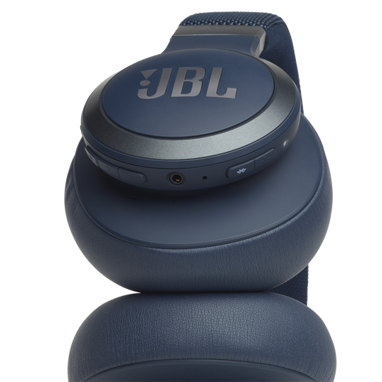 JBL Live 650BTNC - Blue - Wireless Over-Ear Noise-Cancelling Headphones - Detailshot 2
